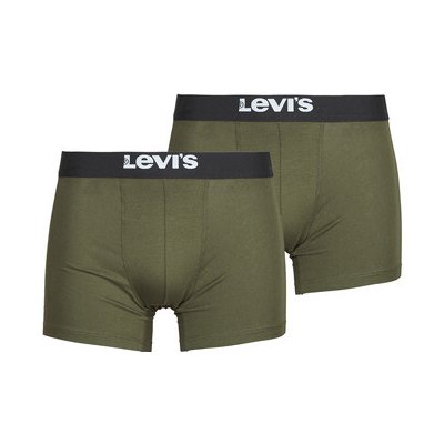 Levis Boxerky SOLID BASIC BOXER ORGANIC COTTON Pack de 2 Khaki – Zboží Dáma