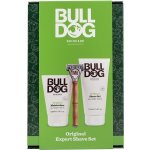 Bulldog Expert Original Moisturizer hydratační krém na obličej pro muže 100 ml + Original Shave Gel gel na holení 175 ml + holicí strojek dárková sada – Zboží Mobilmania