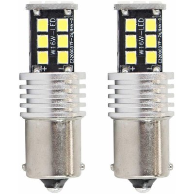 LED AMIO CANBUS 15SMD 2835 7,5W 1156 (P21W) Bílá 12V / 24V, sada 2 ks. – Zboží Mobilmania