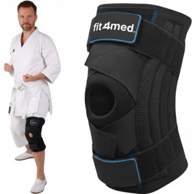 Fit4Med Kolenní ortéza černá s křížovými páskami – Hledejceny.cz