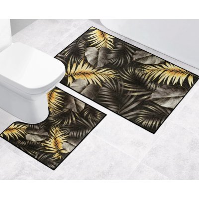 Bellatex List 3D tisk černá zlatá 60x100 60x50 cm – Sleviste.cz