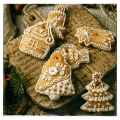 Nekupto Vánoční kartičky na dárky Perníčky 6,5 x 6,5 cm 6 kusů – Zboží Dáma