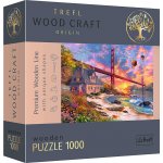 TREFL Wood Craft Origin Západ slunce nad Golden Gate 1000 dílků – Sleviste.cz