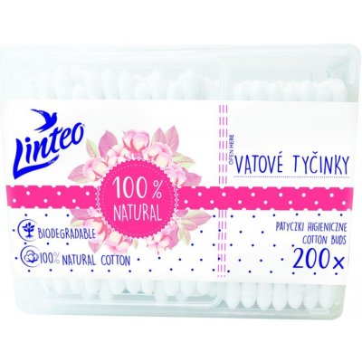 Linteo Vatové tyčinky box 200 ks