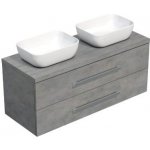 Koupelnová skříňka pod umyvadlo s deskou Naturel Cube Way 120x53x46 cm beton mat CUBE461203BESAT45 – Zbozi.Blesk.cz