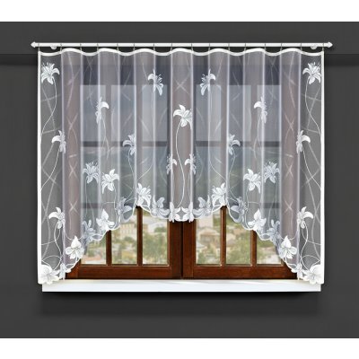 Dekorační žakárová záclona s řasící páskou CYNTHIA 150 bílá 300x150 cm MyBestHome – Zboží Mobilmania