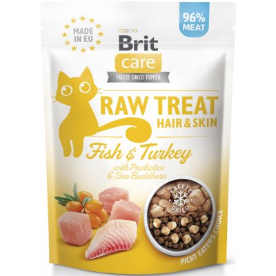 Brit Raw Treat Cat Hair & Skin Fish & Turkey 40 g – Sleviste.cz