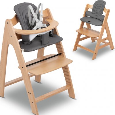 Hauck Polstrování na sedátko a dřevěné židličky Alpha+Beta+Arketa Dark Grey – Sleviste.cz