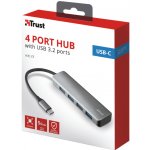 Trust Halyx Aluminium USB-C to 4-Port USB-A 3.2 Hub 23328 – Sleviste.cz