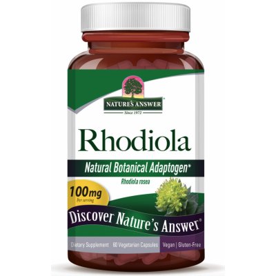 Nature's Answer Rhodiola, extrakt, 100 mg, 60 rostlinných kapslí – Hledejceny.cz