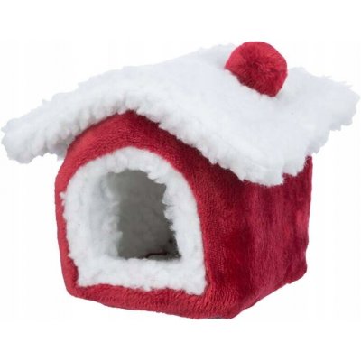 Trixie Xmas Cuddly CAVE plyšový domek pro myš/křečka 15 x 12 x 15 cm červená/bílá – Hledejceny.cz