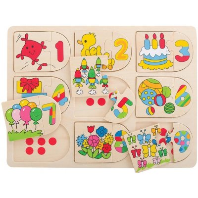 Bigjigs Toys Obrázkové počítací puzzle – Zboží Dáma