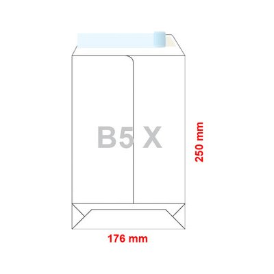 Obálky B5 X 176 x 250 mm dno tašky bílé, samolepicí, krycí páska 445007 – Zboží Živě