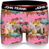 Boxerky, trenky, slipy, tanga John Frank pánské boxerky JFBD333 růžová