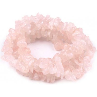 Minerální zlomky Růženín na silonu Varianta: růženín, Balení: 1 šňůra – Hledejceny.cz