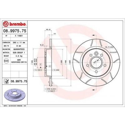 BREMBO Brzdový kotouč MAX LINE - 280 mm BRE 08.9975.75 – Zbozi.Blesk.cz