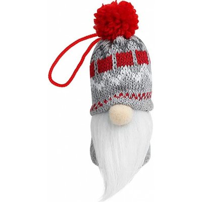 TUTUMI Vánoční skřítek závěsný červený/šedý YX052 16cm – Hledejceny.cz