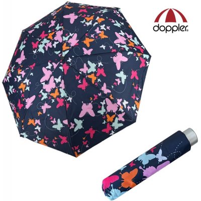 Doppler Mini Light Butterfly dámský skládací deštník modrý – Zboží Mobilmania