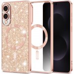Techsuit Luxury Glitter MagSafe Samsung Galaxy S25 Edge růžovo-zlatý KF2346872 – Zboží Živě
