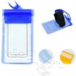 Pouzdro Forcell vodotěsné 153 x 83 mm na ruku se šňůrkou na krk modré – Sleviste.cz