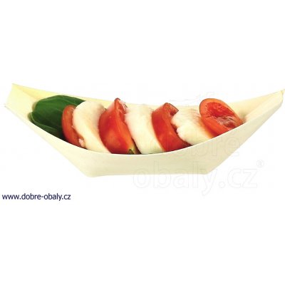 WIMEX Fingerfood miska dřevěná lodička 13 x 8 cm – Zboží Dáma