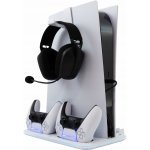 WhiteShark KIMURA Chladicí podložka/stojan + 2x nabíjecí stanice Playstation 5 – Zboží Živě