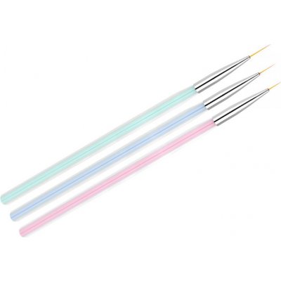 Nehtyprofi Sada štětců na zdobení nehtů 3 ks – Sleviste.cz