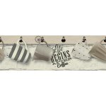 Vinylové bordury na zeď L73691, rozměr 17,6 cm x 5 m, hrníčky, Ugépa