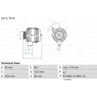 Alternátor BOSCH 0 986 036 820 (0986036820) – Zbozi.Blesk.cz