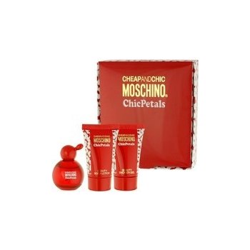 Moschino Cheap & Chic Chic Petals EDT 4,9 ml + sprchový gel 25 ml + tělové mléko 25 ml dárková sada