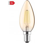 Diolamp LED Filament žárovka Candle Amber 5W/230V/E14/2700K/400Lm/300°/Step Dim – Zboží Mobilmania