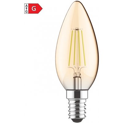 Diolamp LED Filament žárovka Candle Amber 5W/230V/E14/2700K/400Lm/300°/Step Dim – Zboží Mobilmania