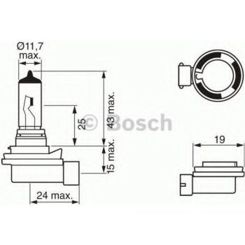 Bosch 1987302081 H8 PGJ19-1 12V 35W