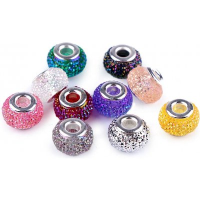 Pro Háčkování Plastový korálek s velkým průvlekem 9x14 mm mix – Hledejceny.cz