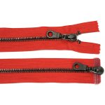 WICO Kovový zip no.5 rozepínací dvoucestný 75cm (staromosazné zoubky) - více barev Barva: červená – Hledejceny.cz