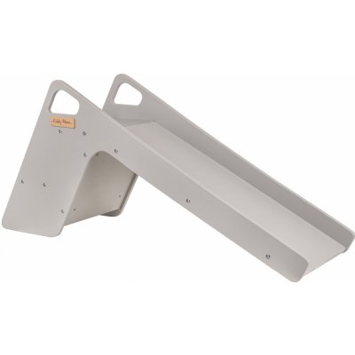 KiddyMoon Dřevěná skluzavka/sedátko 2v1 šedá – Zboží Mobilmania