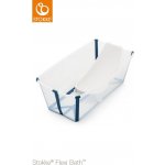 STOKKE Set cestovní skládací vanička Flexi Bath s novorozeneckou vložkou Transparent Blue – Sleviste.cz