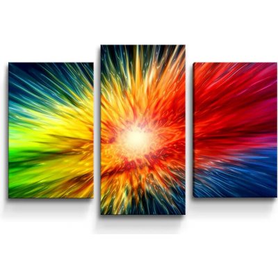 Sablio Obraz - 3-dílný Barevná exploze - 75x50 cm – Hledejceny.cz