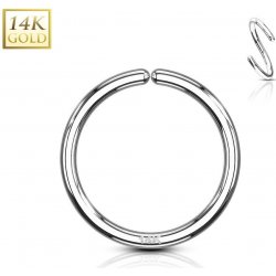 Šperky4U zlatý piercing kruh ZL01180-1208-WG