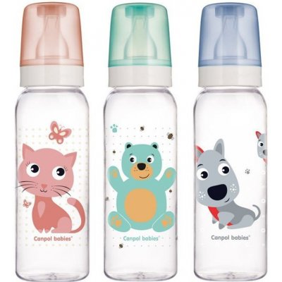 Canpol babies láhev s potiskem bez BPA medvídek 250ml – Zboží Mobilmania