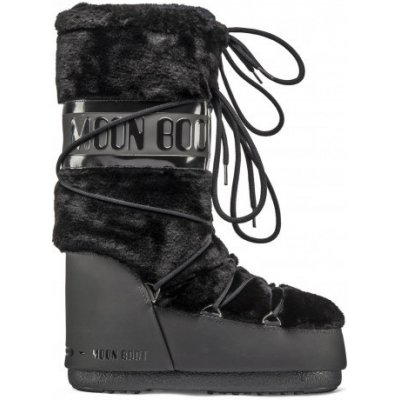 Moon Boot Classic Faux Fur dámské sněhule černá