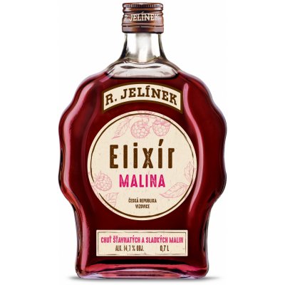 Rudolf Jelínek Elixír z Malin 14,7% 0,7 l (holá láhev) – Zboží Dáma