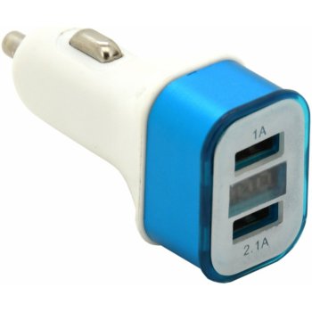 Zástrčka KOMBI - USB, voltmetr, ampérmetr (1,0+2,1A) 07428