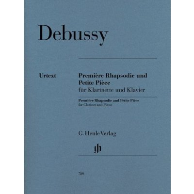 Claude Debussy: Premiere Rhapsodie and Petite Piece noty na klarinet, klavír