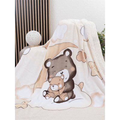 MKLuzkoviny.cz Beránková deka mikroplyš Medvídek 150x200 – Hledejceny.cz