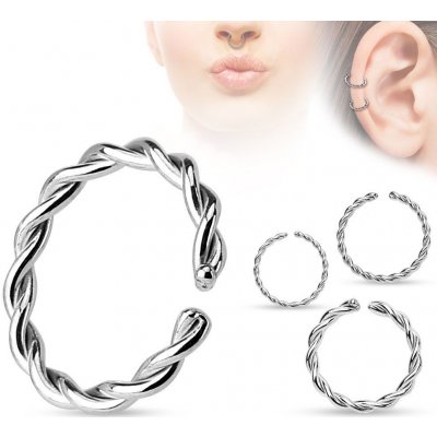 Šperky4U piercing do nosu ucha kruh N01061-0808 – Zboží Dáma