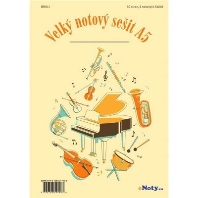 Velký notový sešit A4 50 listů – Hledejceny.cz