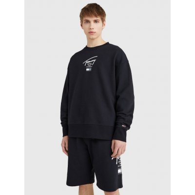 Tommy Jeans černá mikina MODERN ESSENTIAL SIG CREW – Zbozi.Blesk.cz