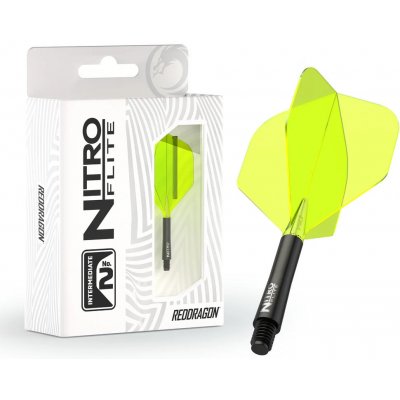 Red Dragon Nitro Flite průsvitné bílé, standard letky a střední násadky – Zboží Dáma