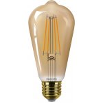 Philips 40W E27 818 ST64 NDSRT Amber 1PF 1800K 470Lm LED žárovka Classic GOLD – Hledejceny.cz